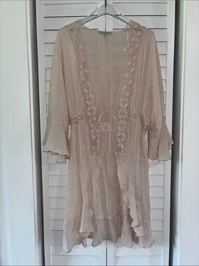 Love Tree Blush Sheer V-Neck Cover Up